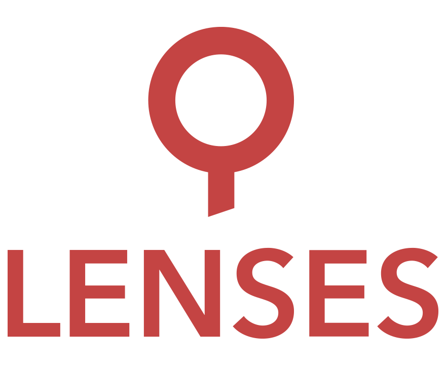 Lenses.io logo vertical